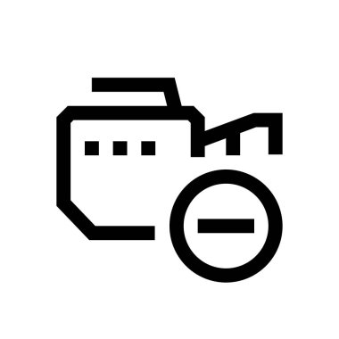 Video kamera mini çizgi, simgesi