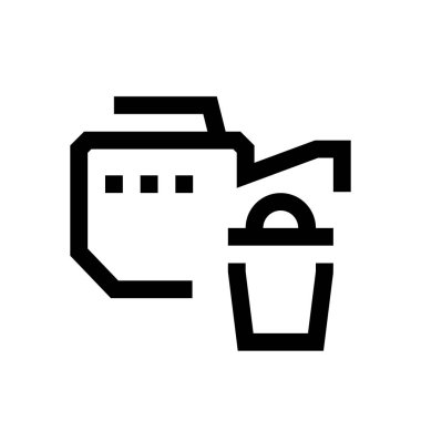 Video kamera mini çizgi, simgesi