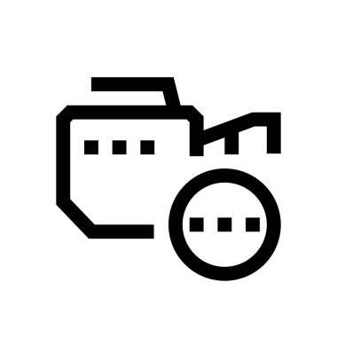 Video kamera mini çizgi, simgesi