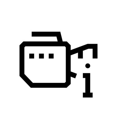 Video kamera mini çizgi, simgesi