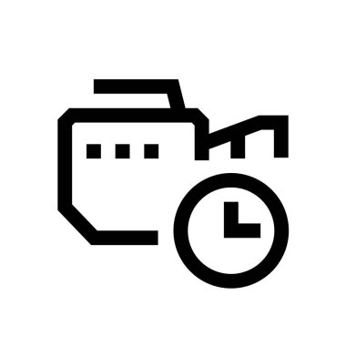 Video kamera mini çizgi, simgesi