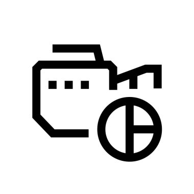 Video kamera mini çizgi, simgesi