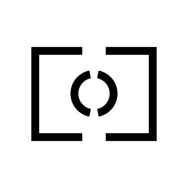 Fotoğraf odak mini çizgi, simgesi