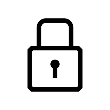 Kilit mini çizgi, simgesi