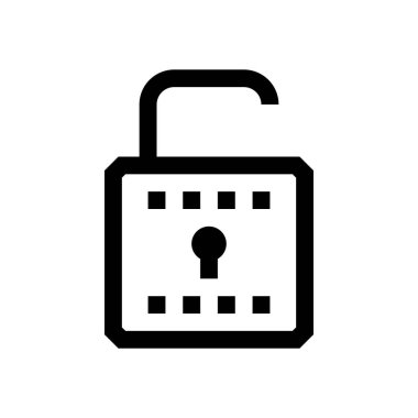 Kilit mini çizgi, simgesi