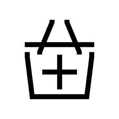 Alışveriş sepeti mini çizgi, simgesi