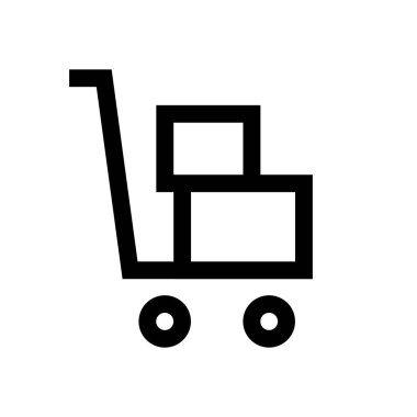 Alışveriş sepeti mini çizgi, simgesi