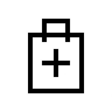 Alışveriş sepeti mini çizgi, simgesi