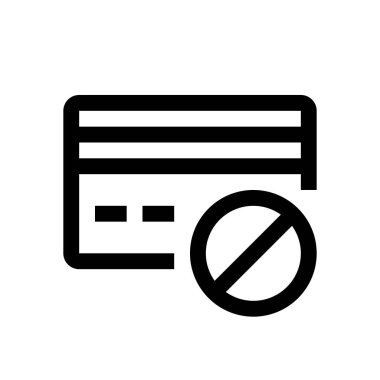 Kredi kartı mini çizgi, simgesi