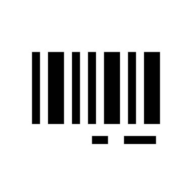 Barkod mini çizgi, simgesi