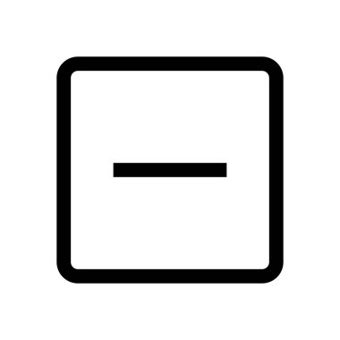 Mini çizgi, eksi simgesini