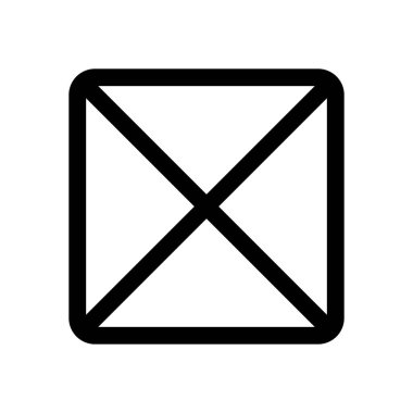 Çapraz mini çizgi, simgesi