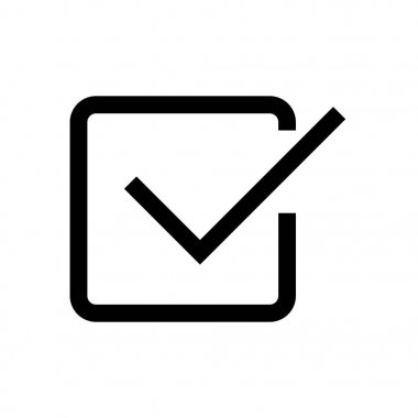 Onay işareti mini çizgi, simgesi