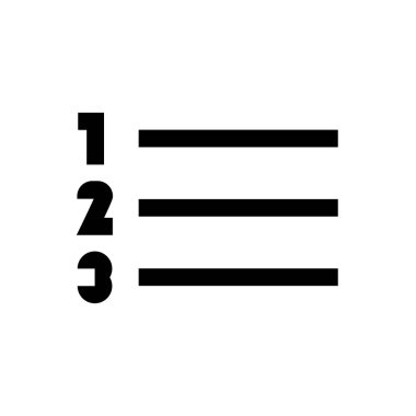 Metin madde işareti mini çizgi, simgesi