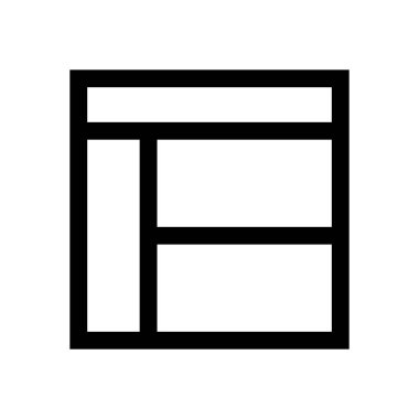 Düzen okumak mini çizgi, simgesi