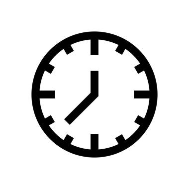 Saat, zaman mini çizgisi, simgesi