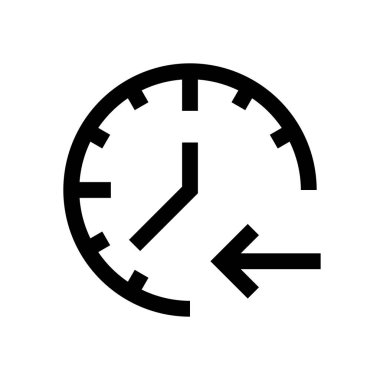 Saat, zaman mini çizgisi, simgesi