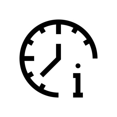 Saat, zaman mini çizgisi, simgesi