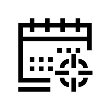 Takvim mini çizgi, simgesi