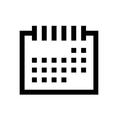 Takvim mini çizgi, simgesi