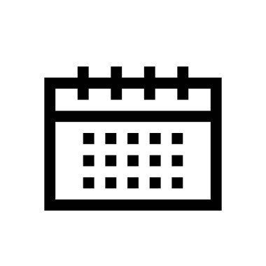 Takvim mini çizgi, simgesi