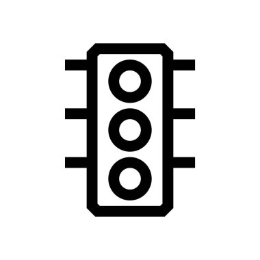 Trafik lambası mini çizgi, simgesi