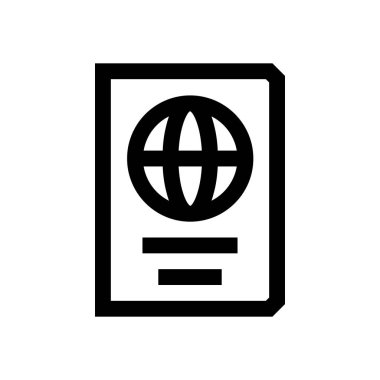 Pasaport mini çizgi, simgesi