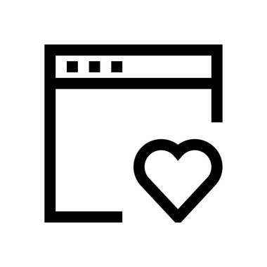 Tarayıcı mini çizgi, simgesi