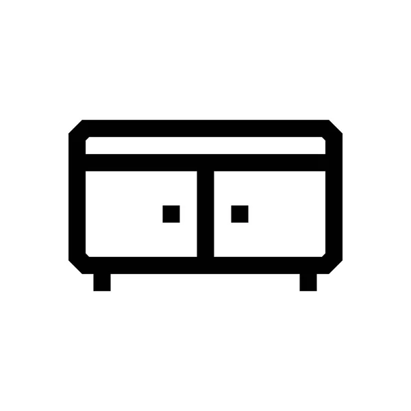Armario mini línea, icono — Vector de stock