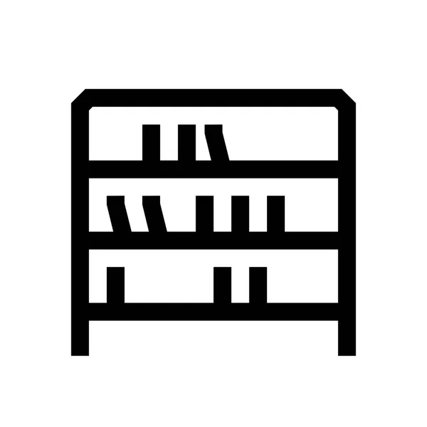 Bibliotheek mini line, pictogram — Stockvector