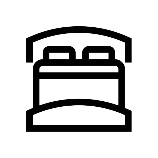 Bett mini line, Symbol — Stockvektor
