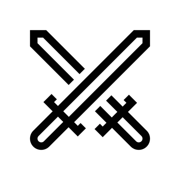 Мини-линия мечей — стоковый вектор