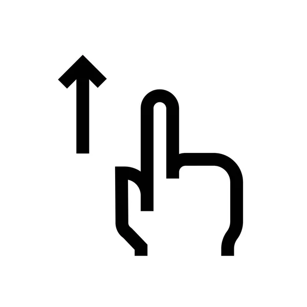 Mini line gesto ruky, ikona — Stockový vektor