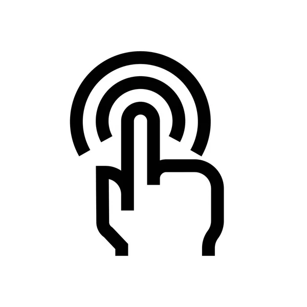 Geste main mini ligne, icône — Image vectorielle