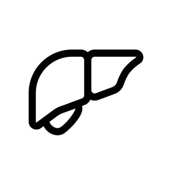 Hígado mini línea, icono — Vector de stock