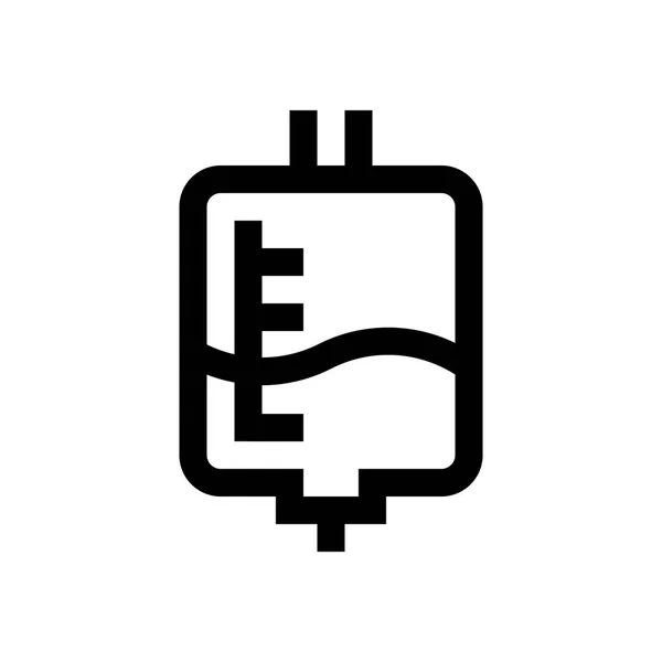 Sérum, sang mini ligne, icône — Image vectorielle