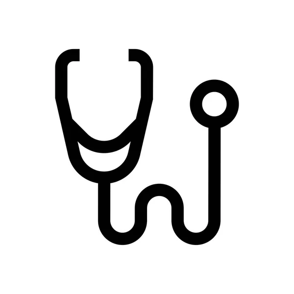 Stetoskop mini çizgi, simgesi — Stok Vektör