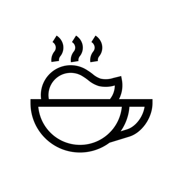 Мини-линия кофе, значок — стоковый вектор
