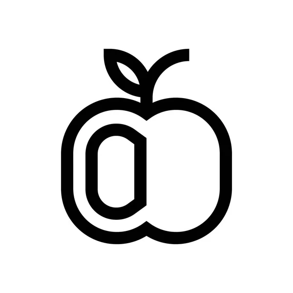 Apple Mini Line, Symbol — Stockvektor