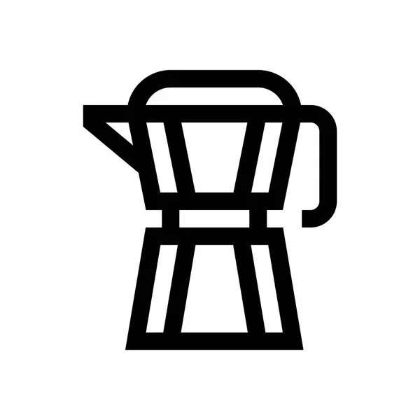 Cafetera mini línea, icono — Vector de stock