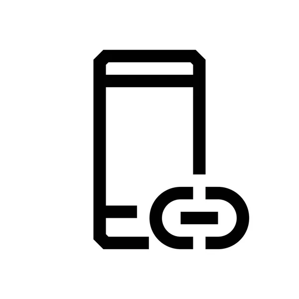 Handy Mini Line, Symbol — Stockvektor