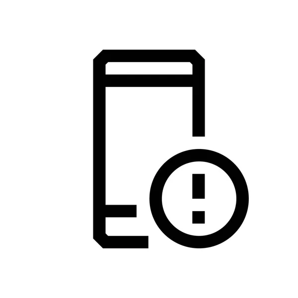 Linha mini do telefone móvel, ícone — Vetor de Stock