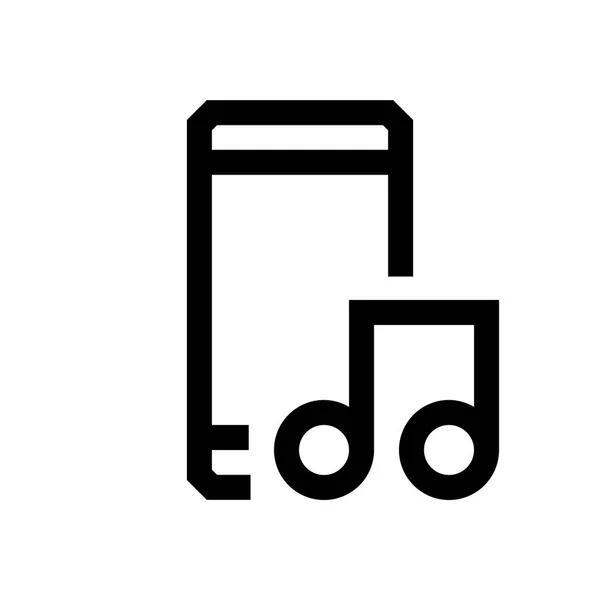 Téléphone portable mini ligne, icône — Image vectorielle