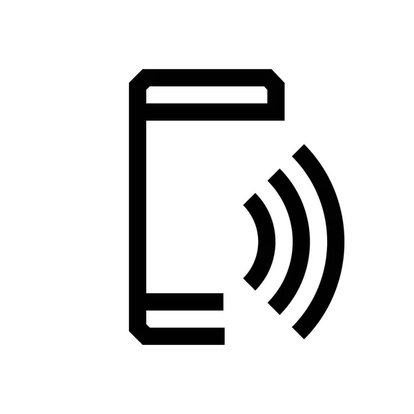 Мобильный телефон мини-линия, значок — стоковый вектор