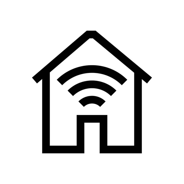 Réseau domestique mini ligne, icône — Image vectorielle