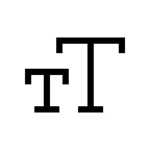 Texto mini línea, icono — Vector de stock