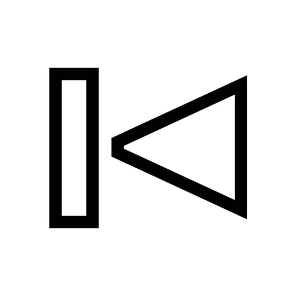 Hráč, tlačítko mini line, ikona — Stockový vektor