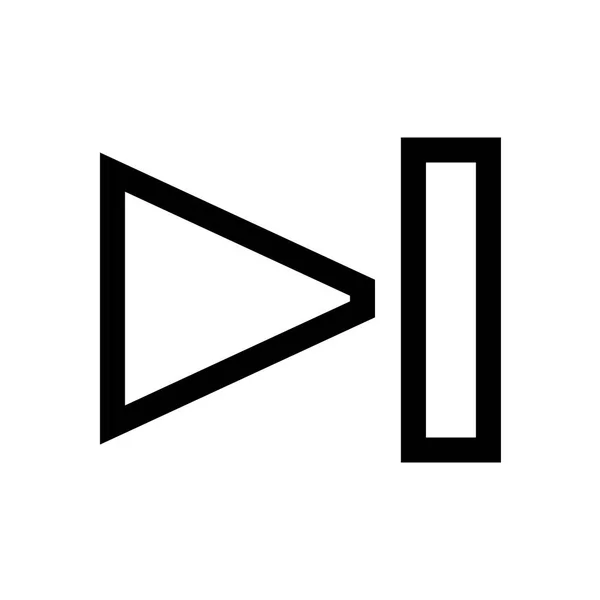 Lecteur, mini ligne de bouton, icône — Image vectorielle