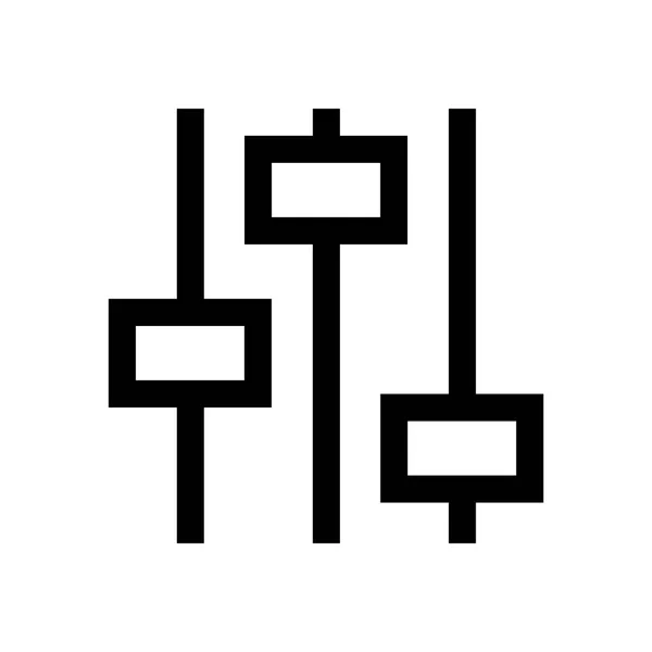 Instellingen mini line, pictogram — Stockvector