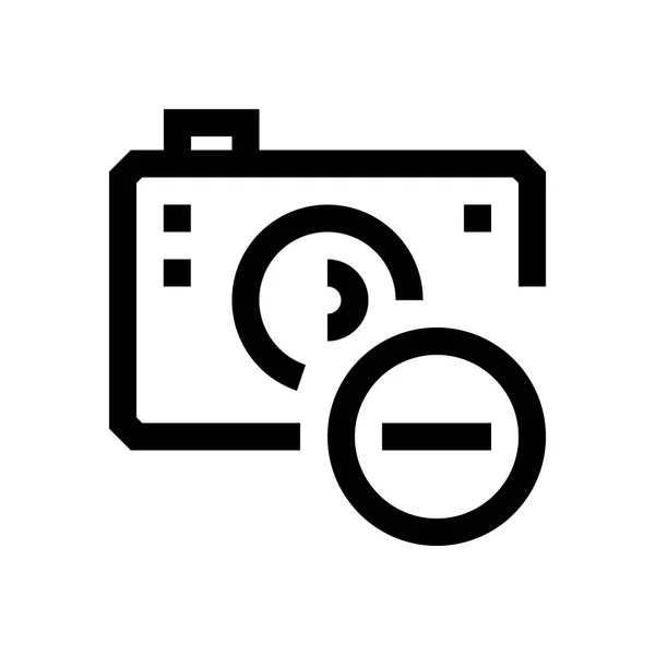 Mini linea della macchina fotografica, icona — Vettoriale Stock